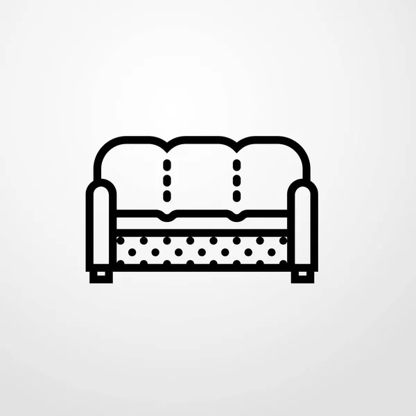 Sofa icon illustration isolated vector sign symbol — Stock Vector