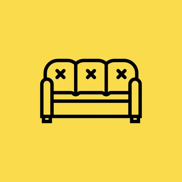 Ícone de sofá ilustração símbolo de sinal de vetor isolado —  Vetores de Stock