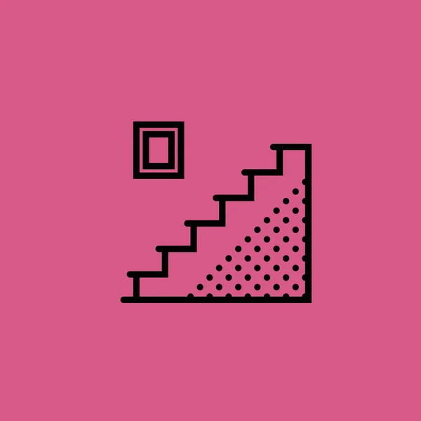 Icono escaleras ilustración símbolo de signo vectorial aislado — Archivo Imágenes Vectoriales