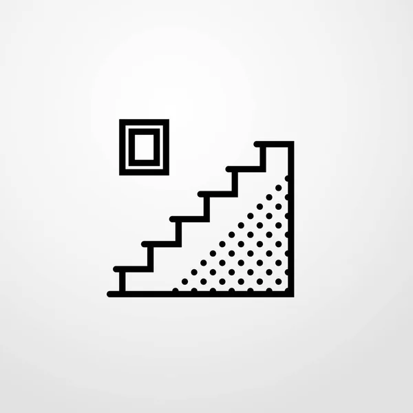 Lépcsők ikon illusztráció vektor elszigetelt előjel — Stock Vector