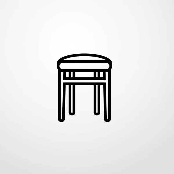 Иллюстрация значка стула — стоковый вектор