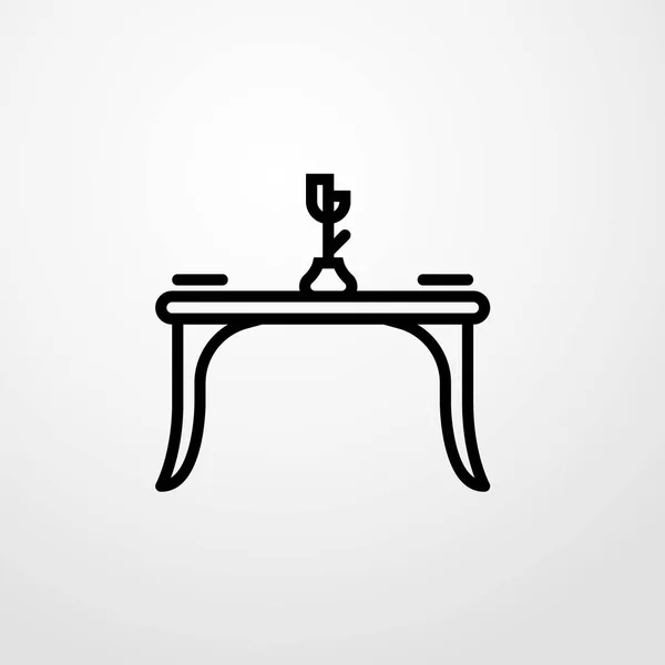 Icono de tabla ilustración símbolo de signo de vector aislado — Archivo Imágenes Vectoriales