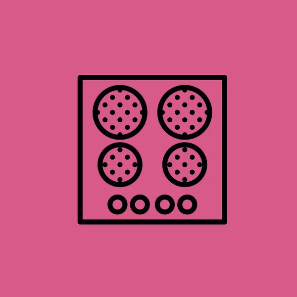 Icono de la estufa ilustración símbolo de signo vectorial aislado — Vector de stock
