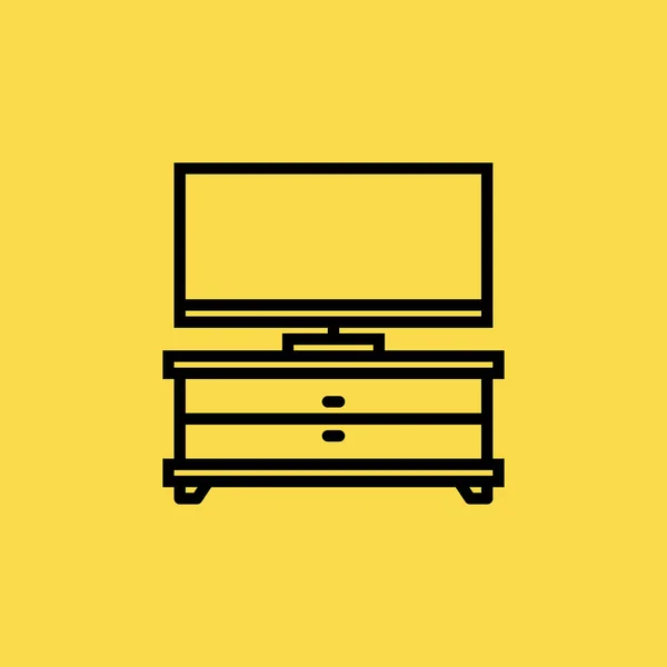 Tv table icône illustration isolé vecteur signe symbole — Image vectorielle