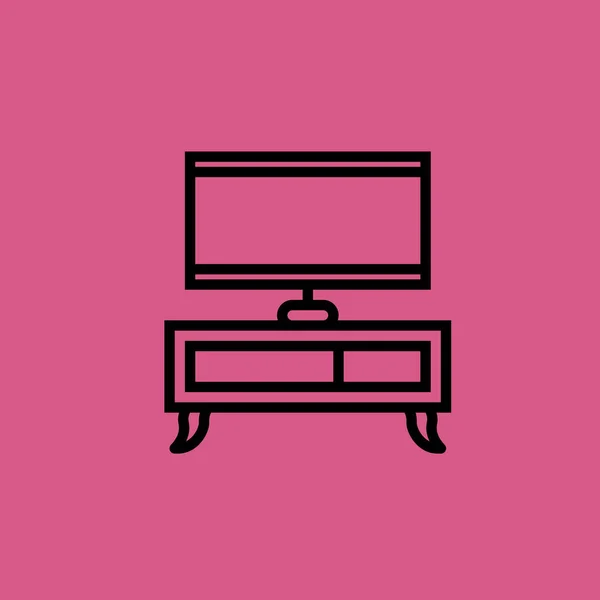 Icono de la tabla de tv ilustración símbolo de signo de vector aislado — Vector de stock