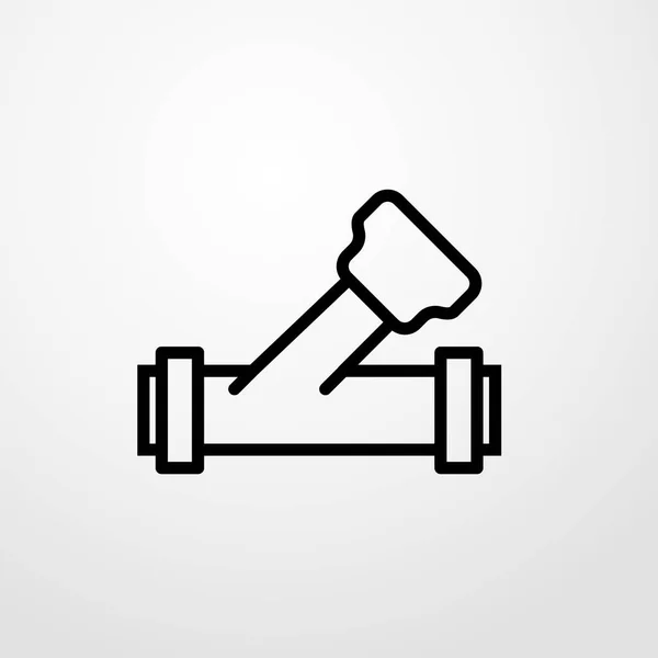 Icona della valvola illustrazione isolato segno vettoriale simbolo — Vettoriale Stock