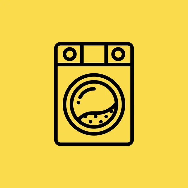 Máquina de lavar ícone ilustração isolado símbolo sinal vetor —  Vetores de Stock