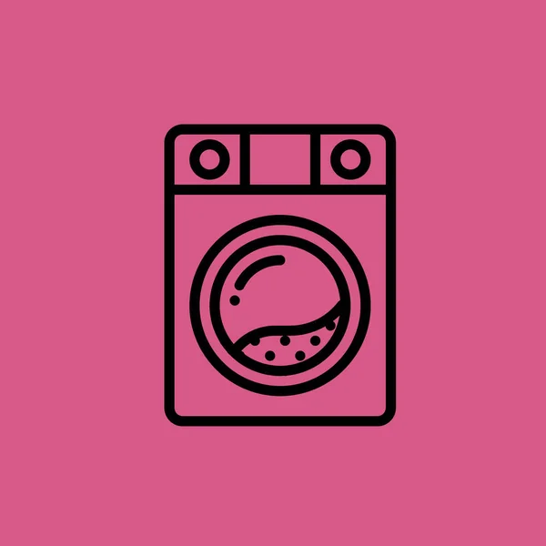 Máquina de lavar ícone ilustração isolado símbolo sinal vetor —  Vetores de Stock
