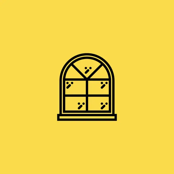 Icono de ventana ilustración símbolo de signo vectorial aislado — Archivo Imágenes Vectoriales