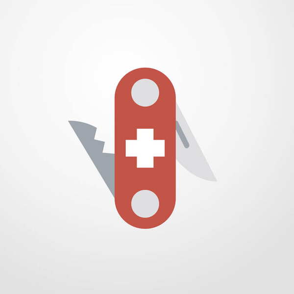 Иллюстрация иконки швейцарского армейского ножа
