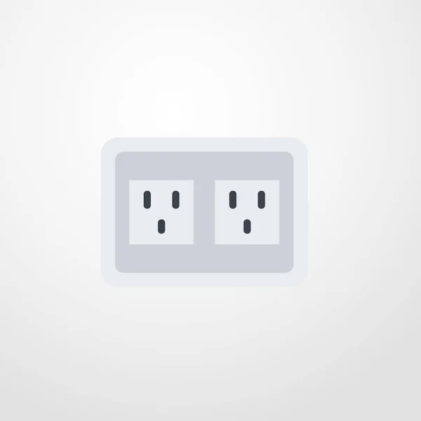 Socket ikon illustration isolerade vector tecken symbol — Stock vektor