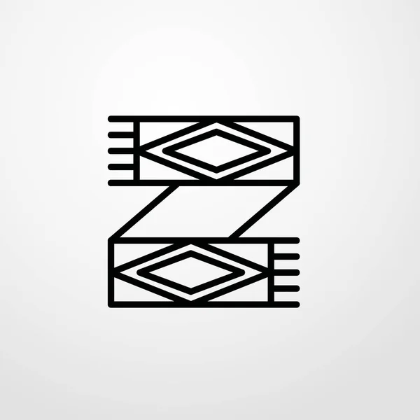 Σύμβολο σημάδι απομονωμένες διανυσματικά εικονογράφηση εικονίδιο φουλάρι — Διανυσματικό Αρχείο