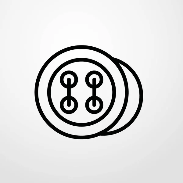 Pulsante icona illustrazione isolato segno vettoriale simbolo — Vettoriale Stock