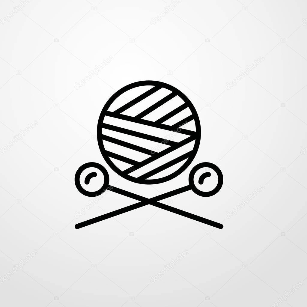 Crochet icon illustration isolated vector sign symbol