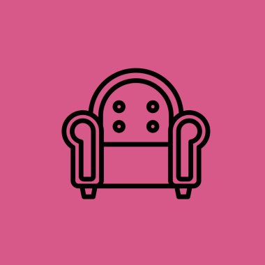 Koltuk simge illüstrasyon izole vektör işareti simgesi