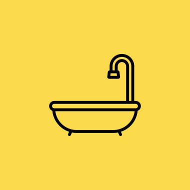 küvet simgesi illüstrasyon izole vektör işareti simgesi