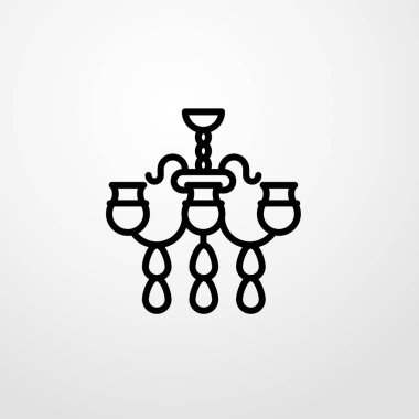 Avize simgesi illüstrasyon izole vektör işareti simgesi