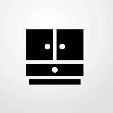 kabine simgesi illüstrasyon izole vektör işareti simgesi