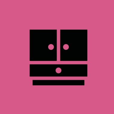 kabine simgesi illüstrasyon izole vektör işareti simgesi