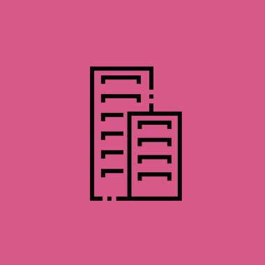 Bina simgesini illüstrasyon izole vektör işareti simgesi