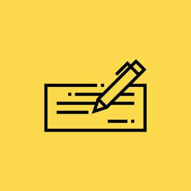 Simge illüstrasyonunu izole edilmiş vektör simgesini kontrol et