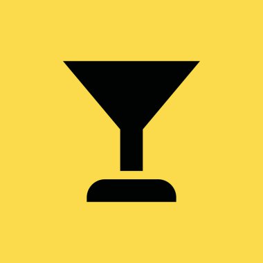 Kokteyl simgesi illüstrasyon izole vektör işareti simgesi