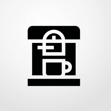 kahve makinesi simgesini illüstrasyon izole vektör işareti simgesi