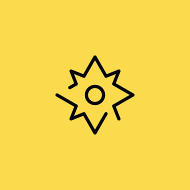 Pusula simgesini illüstrasyon izole vektör işareti simgesi