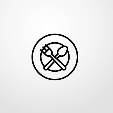 çatal bıçak takımı simge illüstrasyon izole vektör işareti simgesi