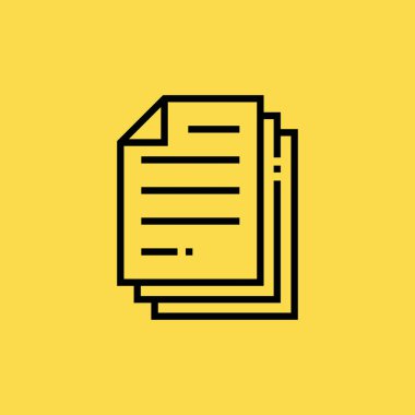 Belge simgesi illüstrasyon izole vektör işareti simgesi