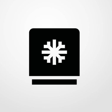 Dondurucu simgesi illüstrasyon izole vektör işareti simgesi