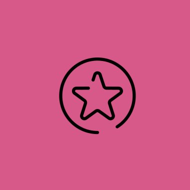 Sık Kullanılanlar düğmesi simgesi illüstrasyon izole vektör işareti simgesi