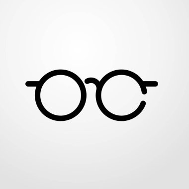Gözlük simgesi çizimi izole vektör işareti