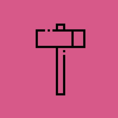 çekiç simgesi illüstrasyon izole vektör işareti simgesi