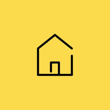 ev simgesi illüstrasyonu izole vektör işareti