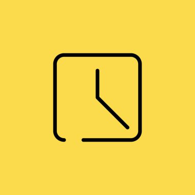 Saat simgesi illüstrasyon izole vektör işareti simgesi