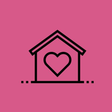 Ev simgesini illüstrasyon izole vektör işareti simgesi