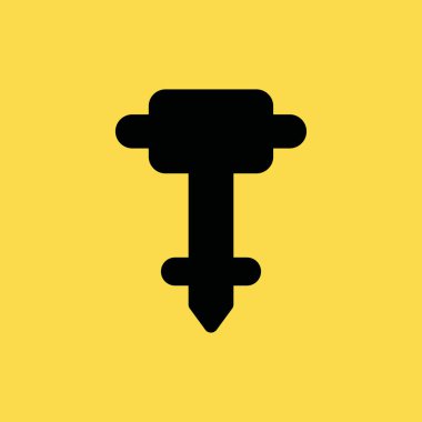 Jackhammer simgesi illüstrasyon izole vektör işareti simgesi