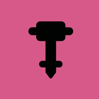 Jackhammer simgesi illüstrasyon izole vektör işareti simgesi