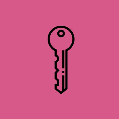 Anahtar simgesi illüstrasyonu izole vektör işareti