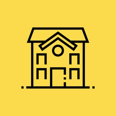 simge illüstrasyon izole vektör işareti simgesi bina konak