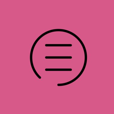 Menü düğmesi simgesi illüstrasyon izole vektör işareti simgesi