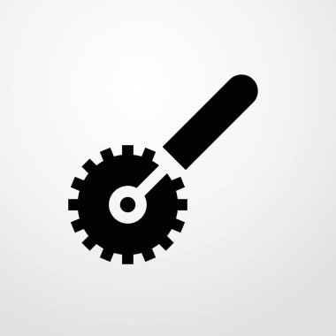 Pizza kesici simgesi illüstrasyon izole vektör işareti simgesi