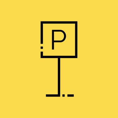 Park simgesi illüstrasyon izole vektör işareti simgesi