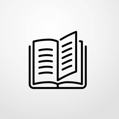 kitap simgesi illüstrasyonu izole vektör işareti