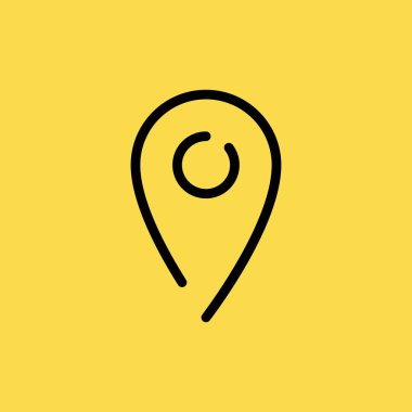 PIN simgesi illüstrasyon izole vektör işareti simgesi