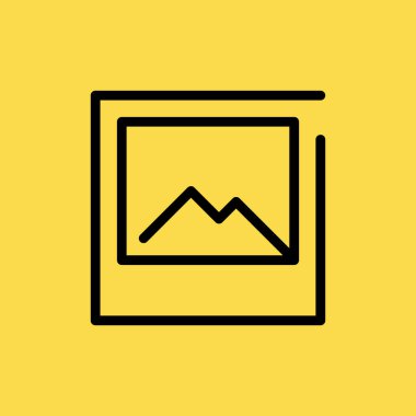 Resim simge illüstrasyon izole vektör işareti simgesi