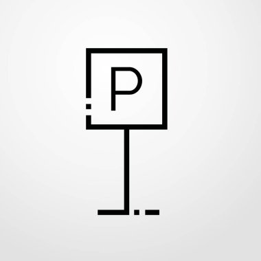 Park simgesi illüstrasyon izole vektör işareti simgesi