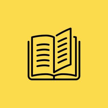 kitap simgesi illüstrasyonu izole vektör işareti