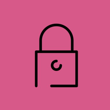 asma kilit simgesi illüstrasyon izole vektör işareti simgesi